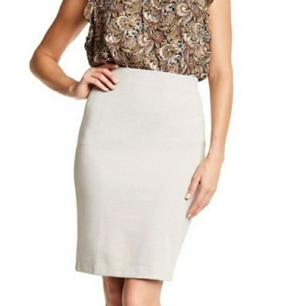 Philosophy stretch ponte pencil skirt back zip 4